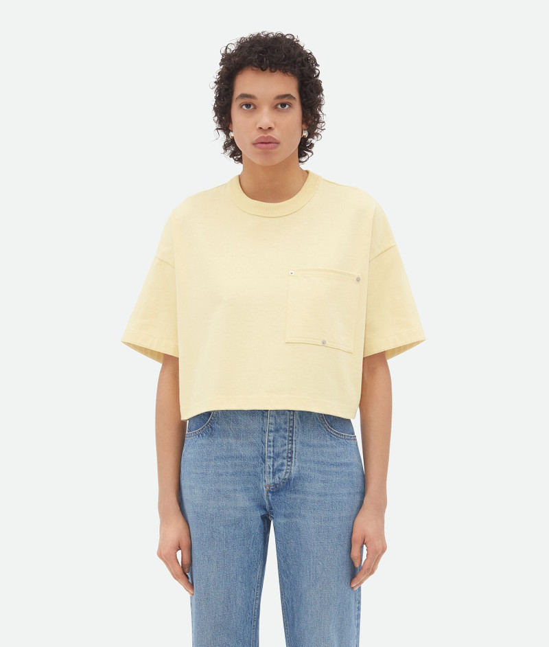 Jersey Cropped T-Shirt With V Pocket - 1