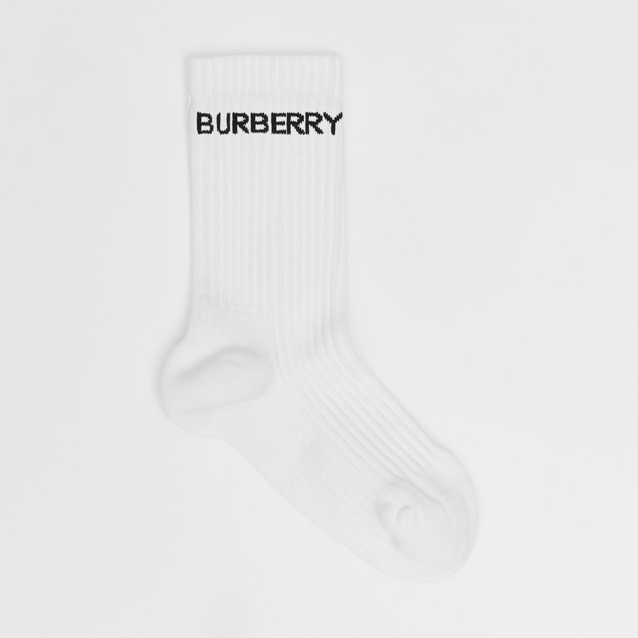 Logo Intarsia Technical Stretch Cotton Socks - 1