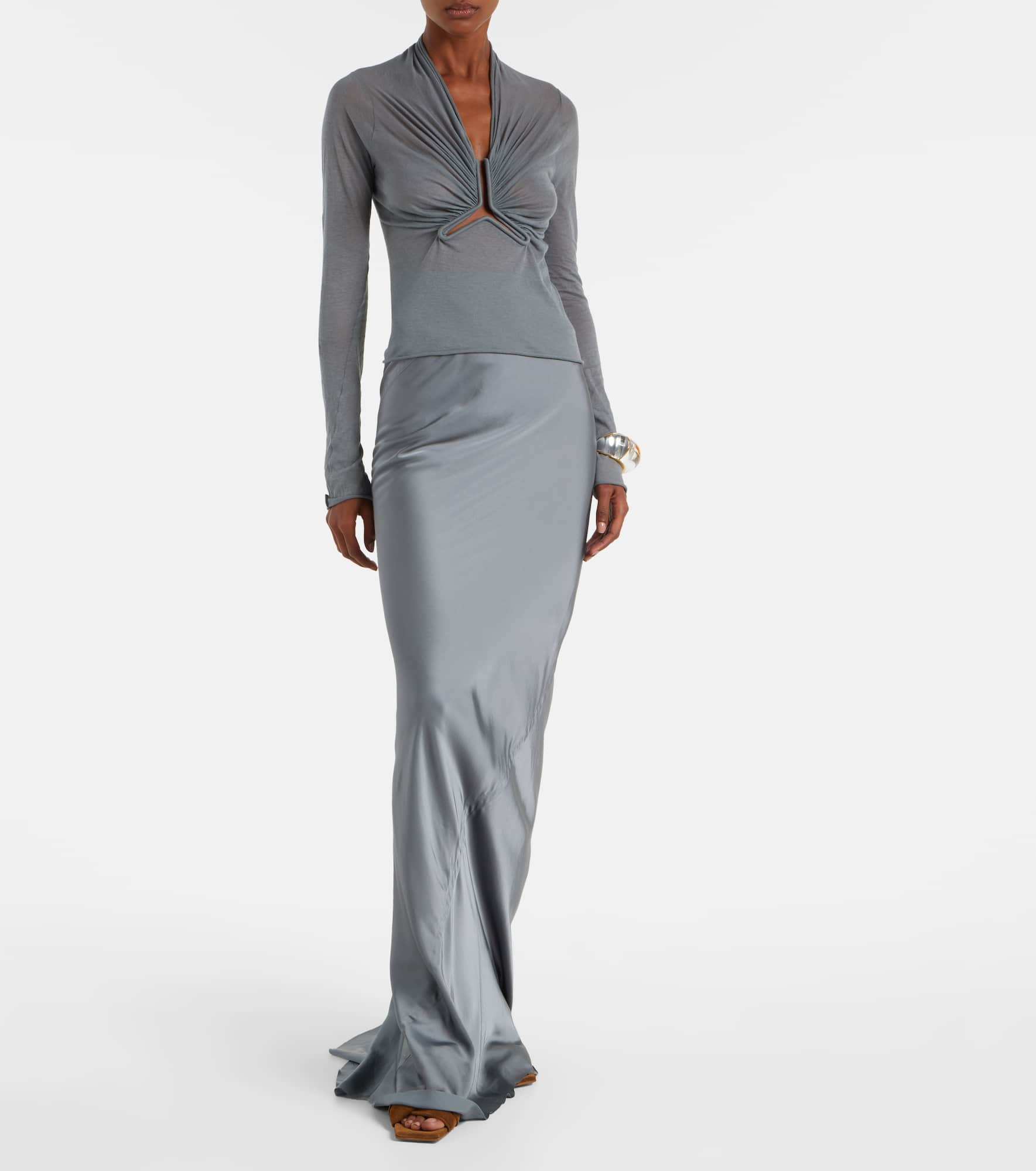 Coda satin maxi skirt - 2