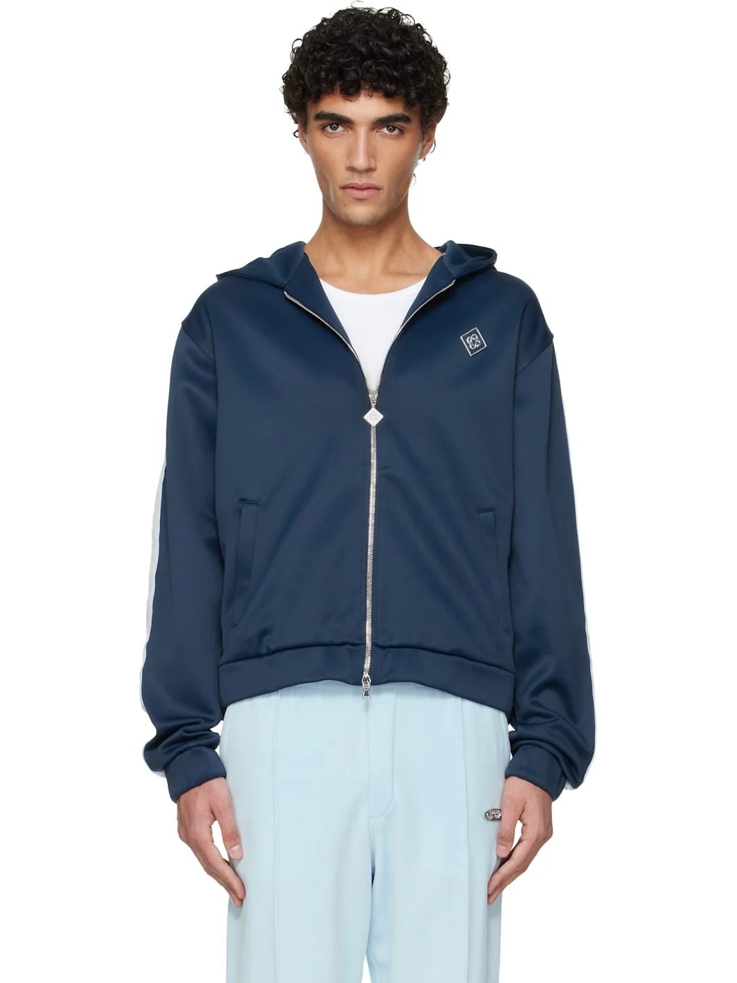 Navy Scuba Zip Track Jacket - 1