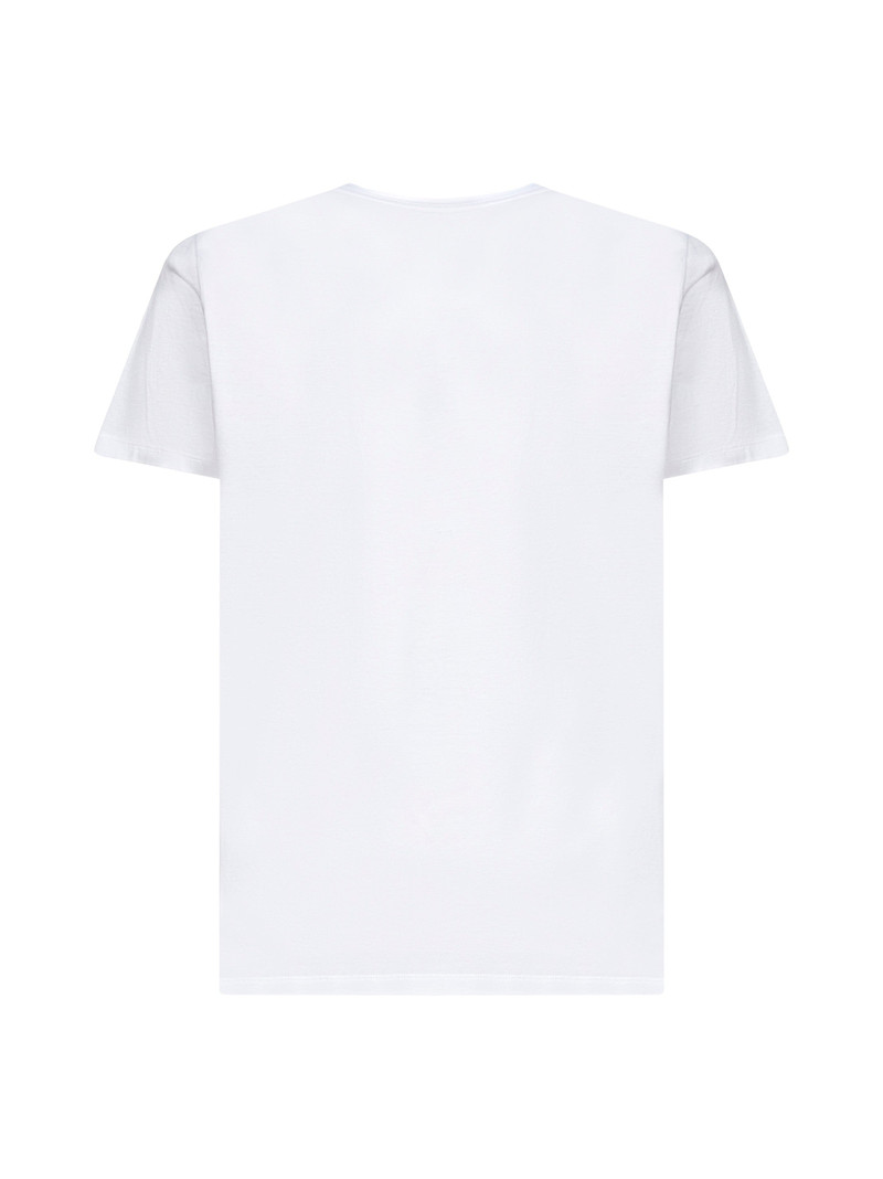 Moncler White cotton double logo patch T-shirt outlook