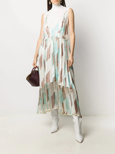 Jil Sander geometric print midi dress outlook