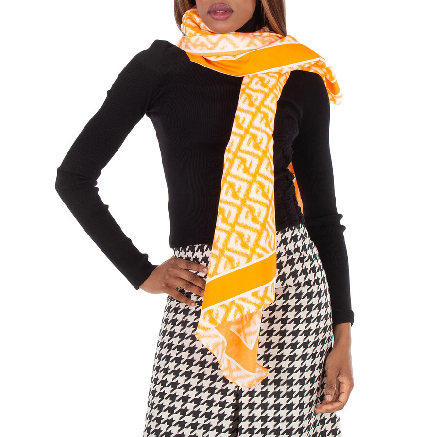 Fendi Motif Print Cotton Blend Scarf - 2