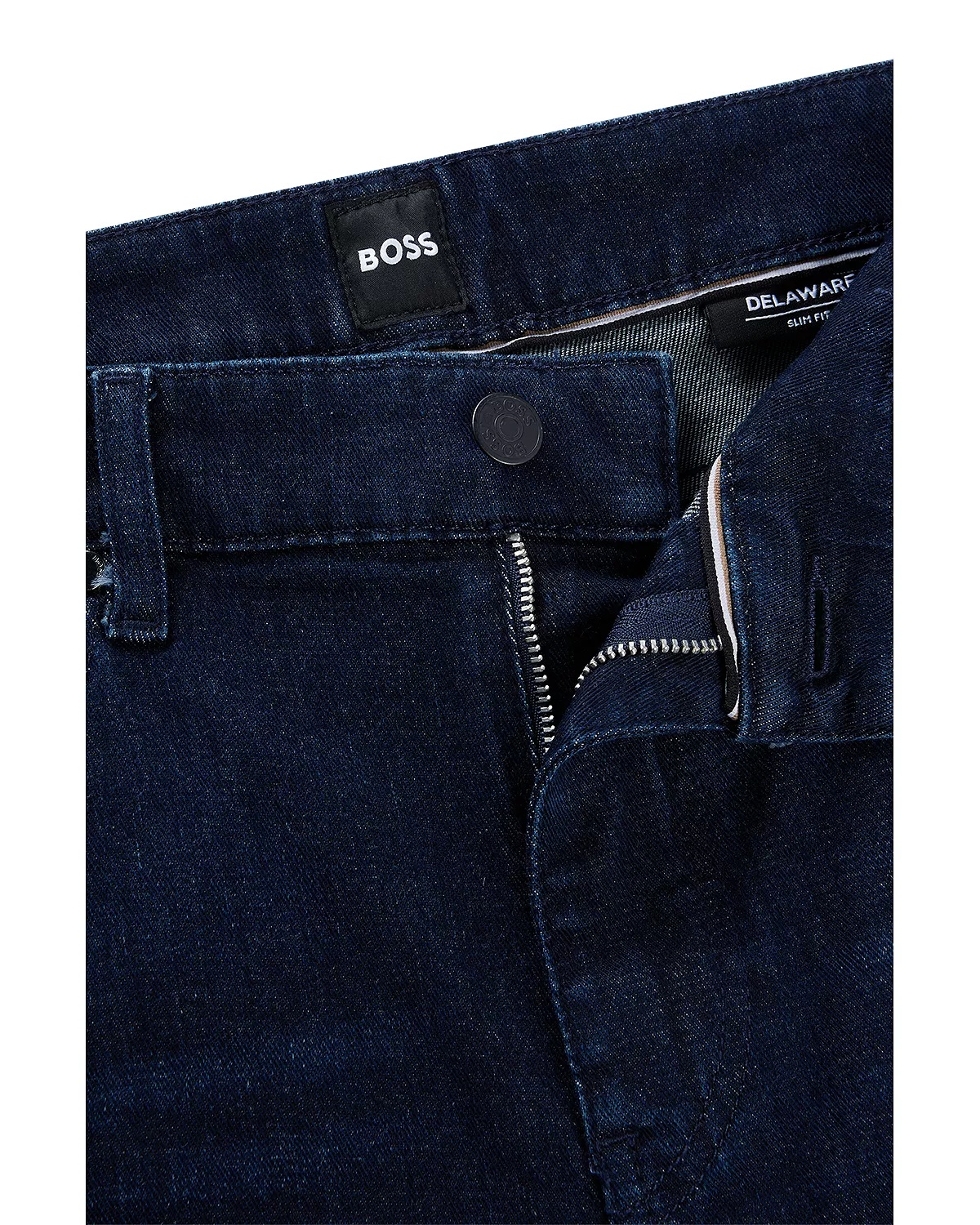 H Delaware Cotton Blend Slim Fit Jeans in Navy - 5