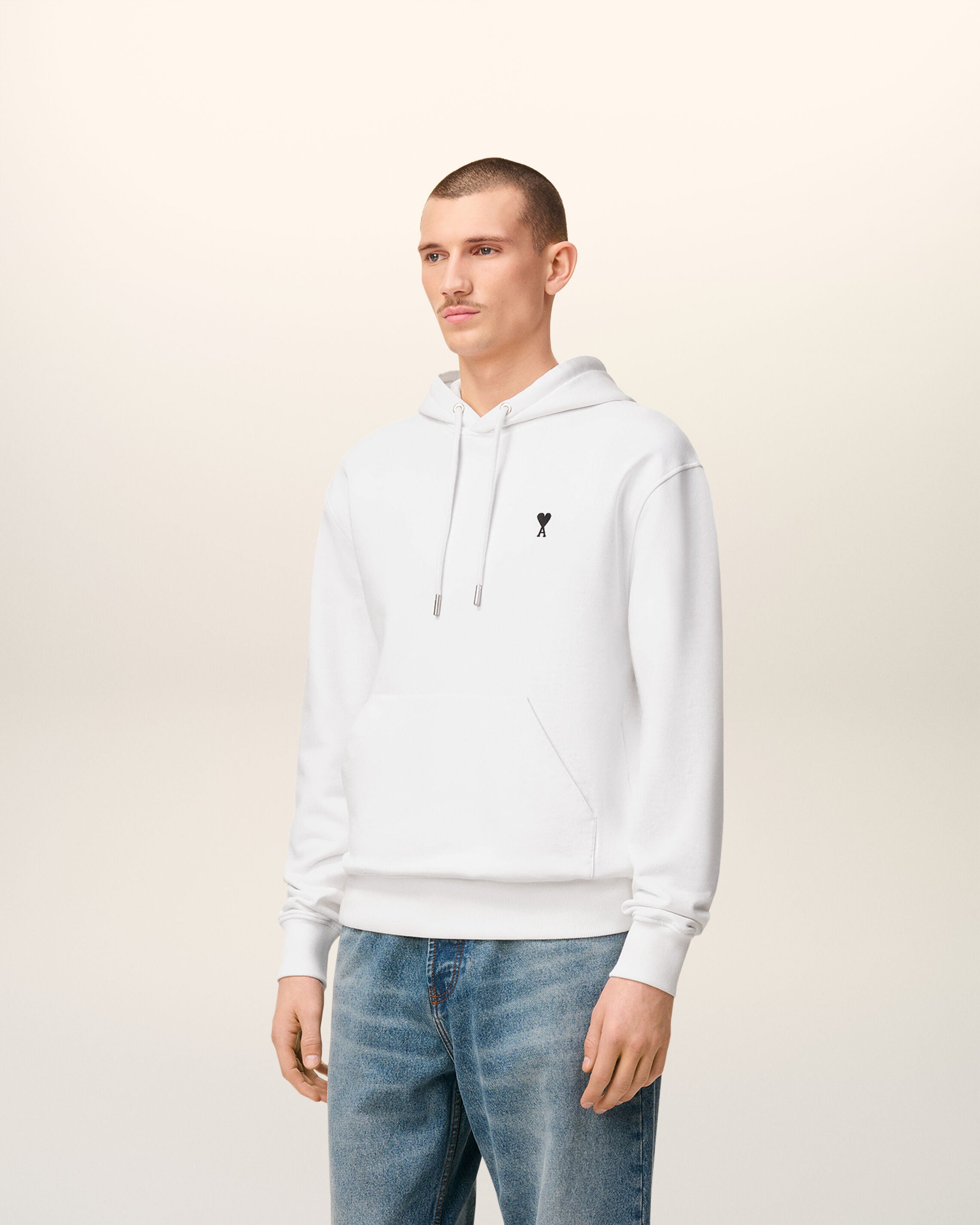 WHITE COTTON AMI DE COEUR HOODIE - 6
