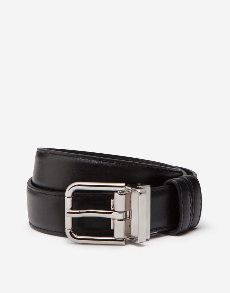 Plain calfskin belt - 1