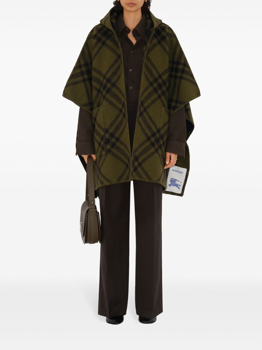 Check wool cape - 3