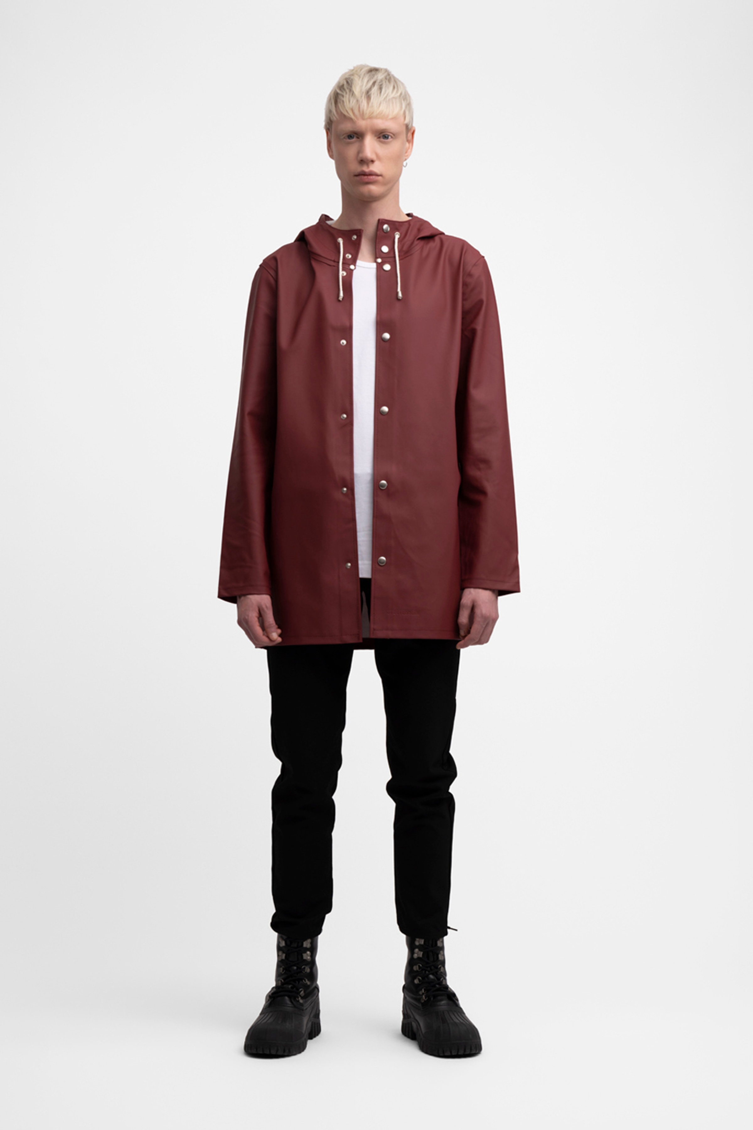 Stockholm Raincoat Burgundy - 12