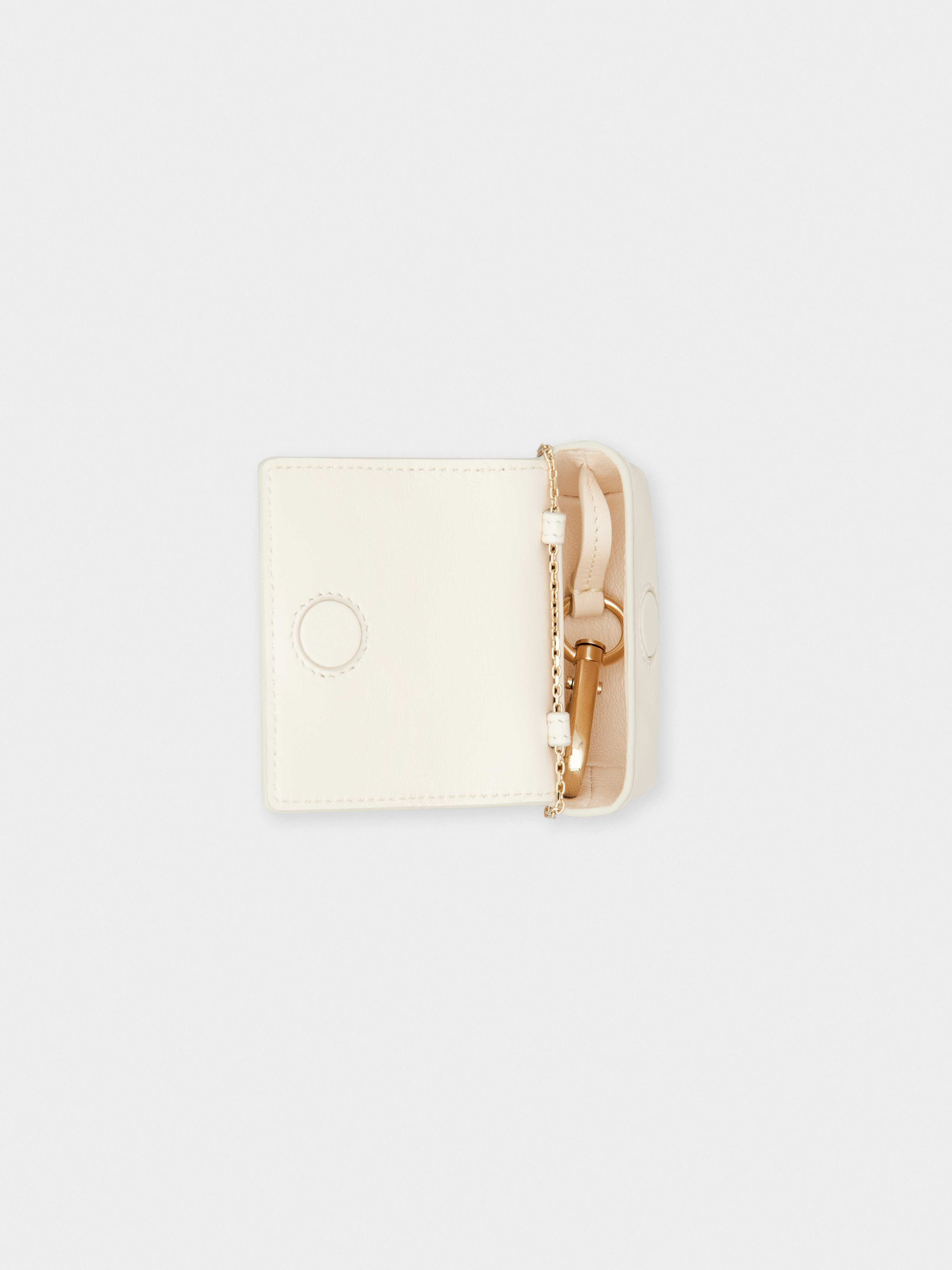 Broche Vivier Buckle Mini Pouch Keyring in Soft Leather - 5