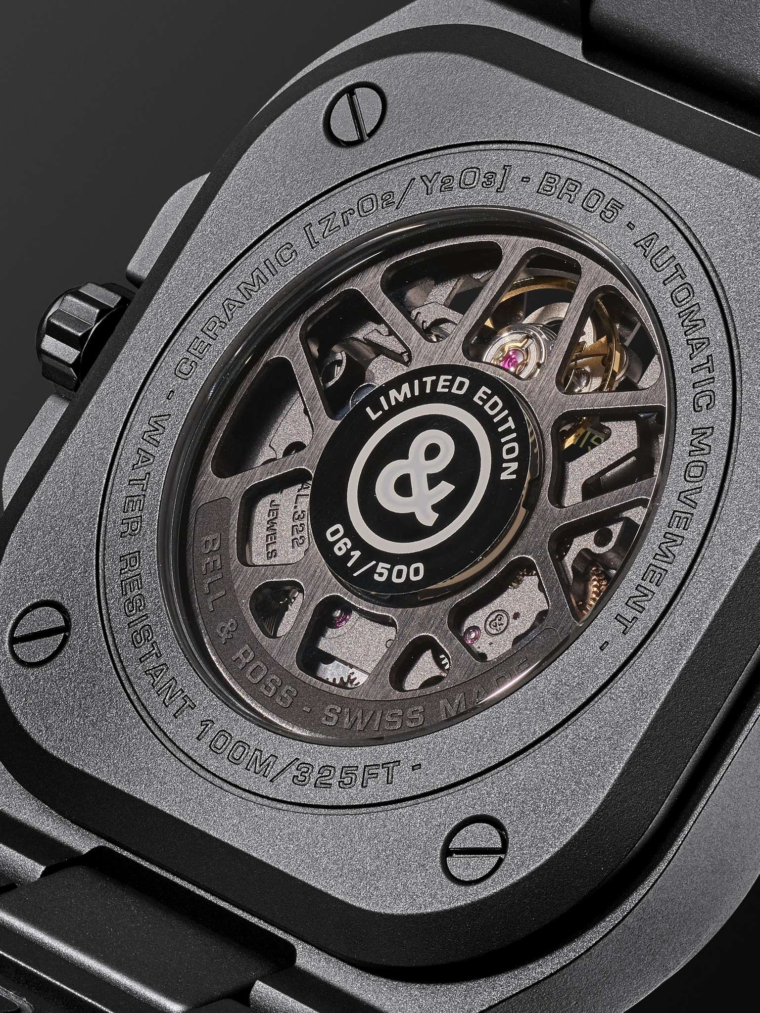 BR 05 Skeleton Automatic 41mm Ceramic and PVD Watch, Ref. No. BR05A-BLM-SKCE/SCE - 3
