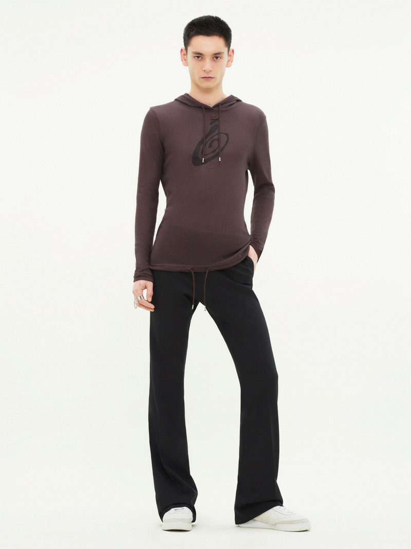 courrèges MESH PRINTED HOODIE outlook