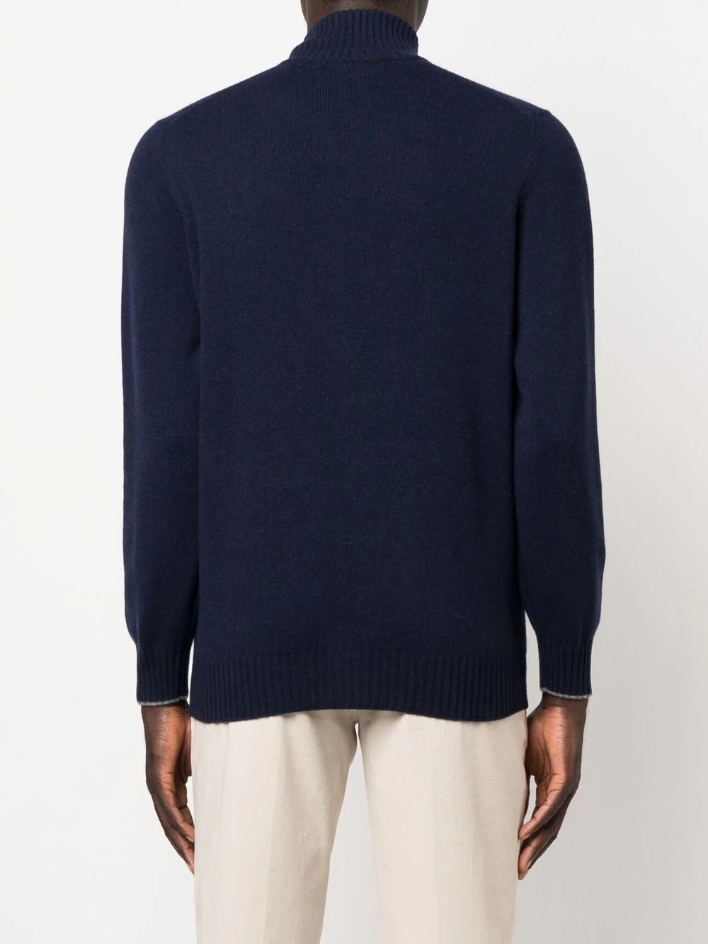 zipped-up cashmere jumper - 4