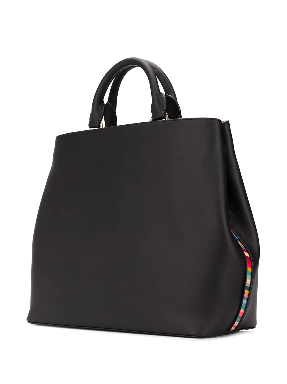 stripe trim tote - 3