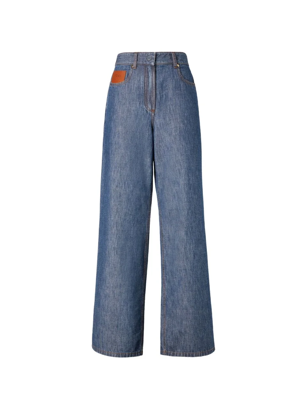 logo-patch wide-leg trousers - 1