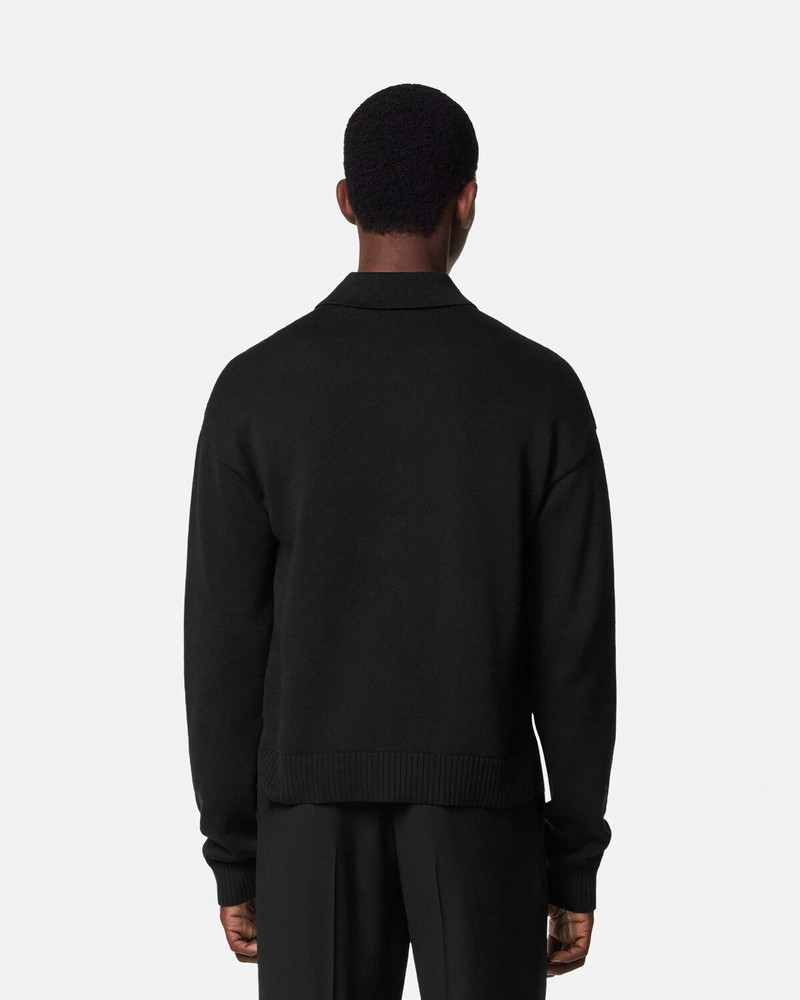 Cashmere-Blend Knit Polo Cardigan 5