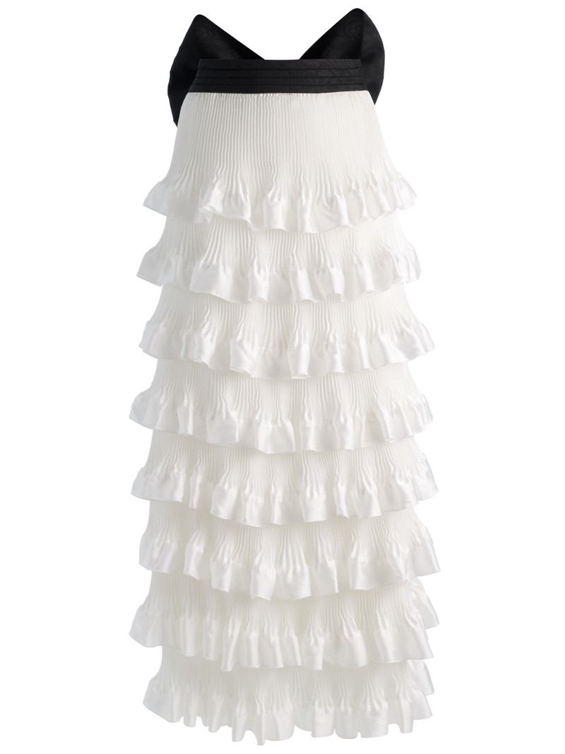 AVANA BOW BACK TIERED GOWN SKIRT 1