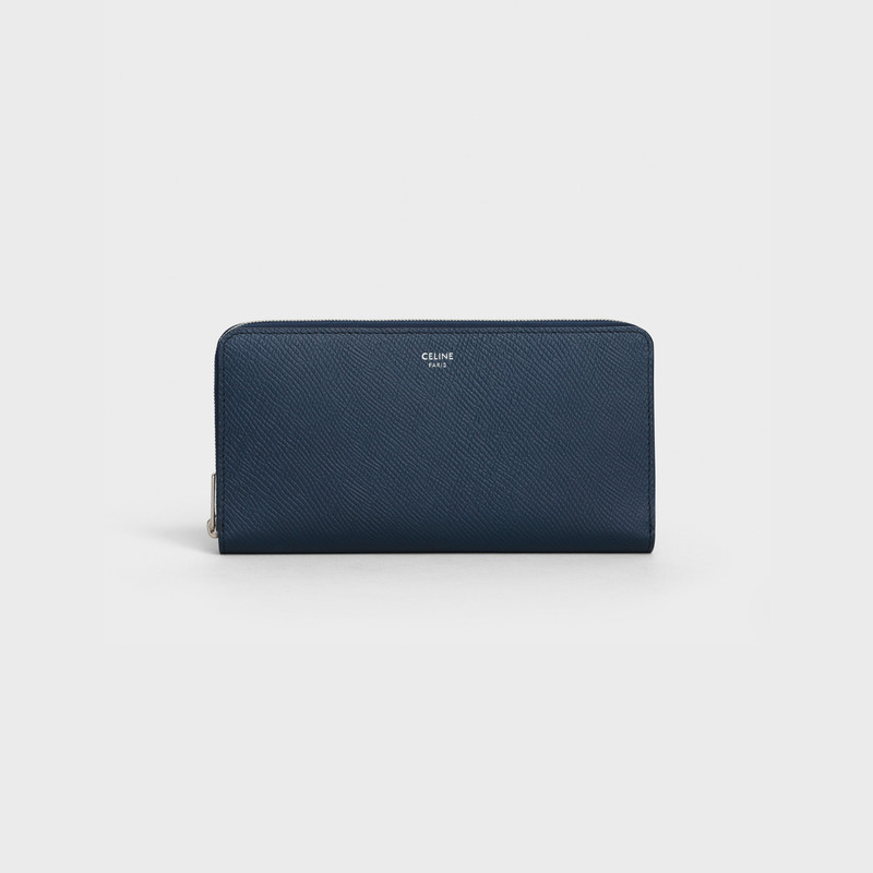 LARGE ZIPPED WALLET IN GRAINED CALFSKIN 1