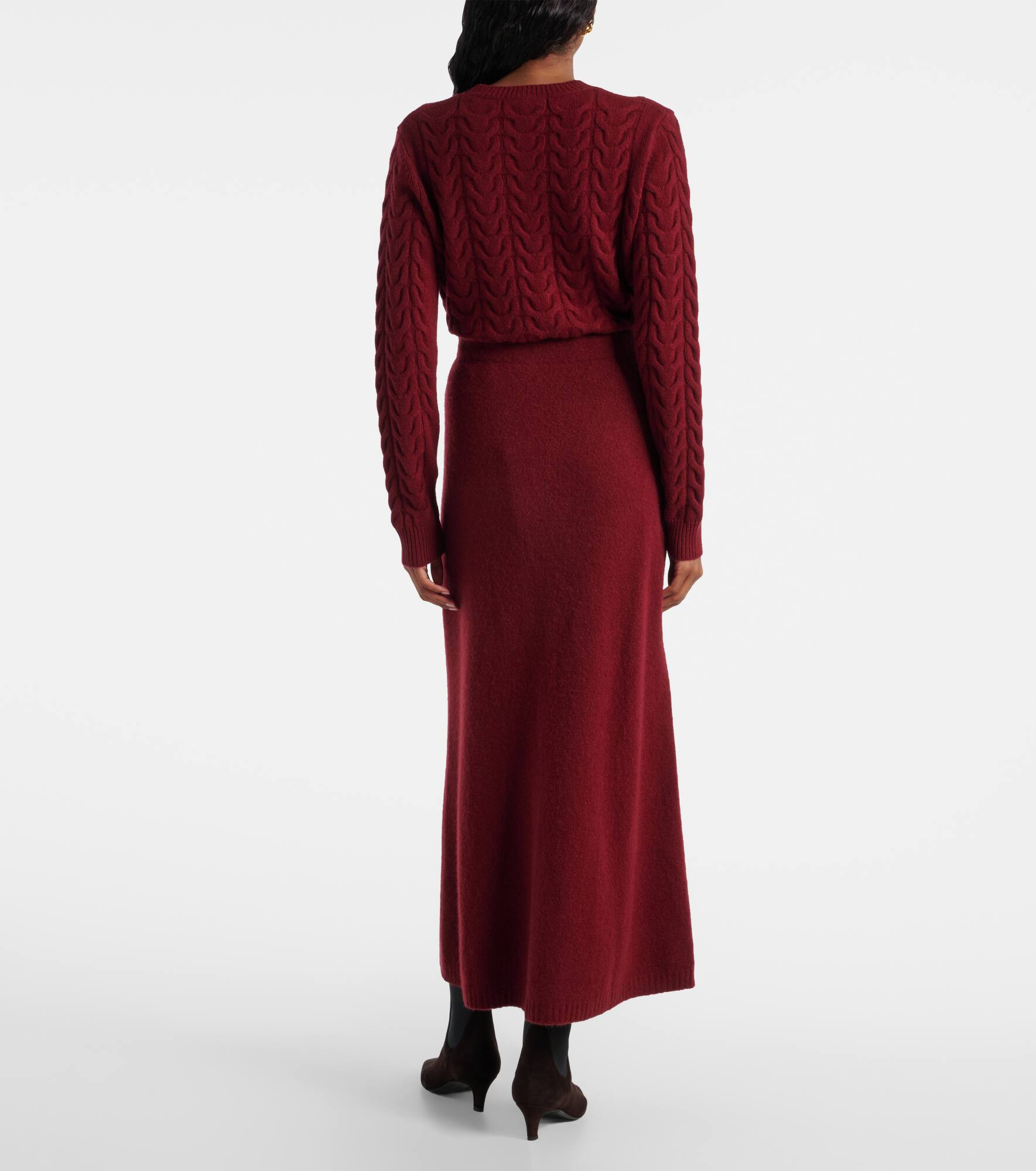 Dorina cashmere-blend maxi skirt - 3