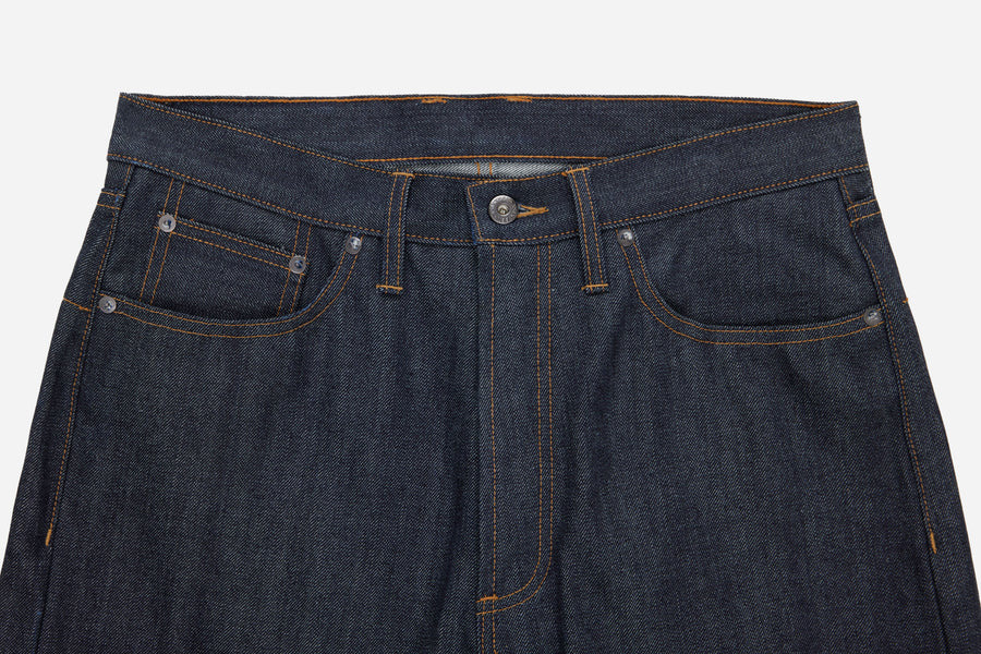 RS-100x Relaxed Straight Indigo Selvedge Denim - 4