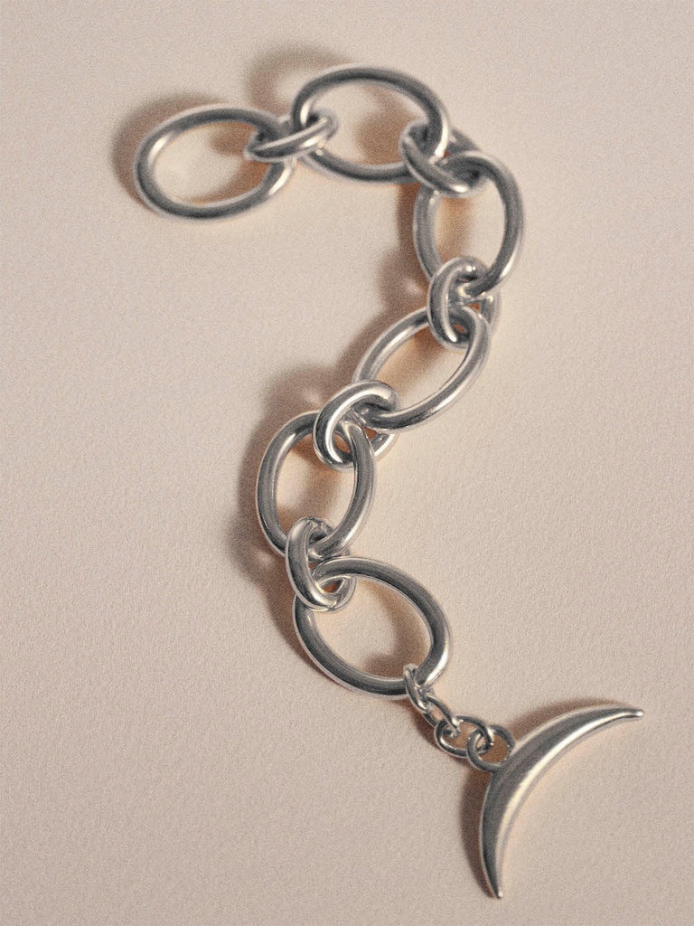 BANANA CHAIN BRACELET SILVER - 2