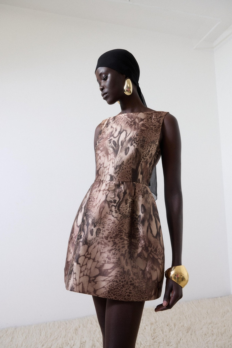 De La Vali PAMPERO MINI DRESS IN GUEPARDO TWILL outlook