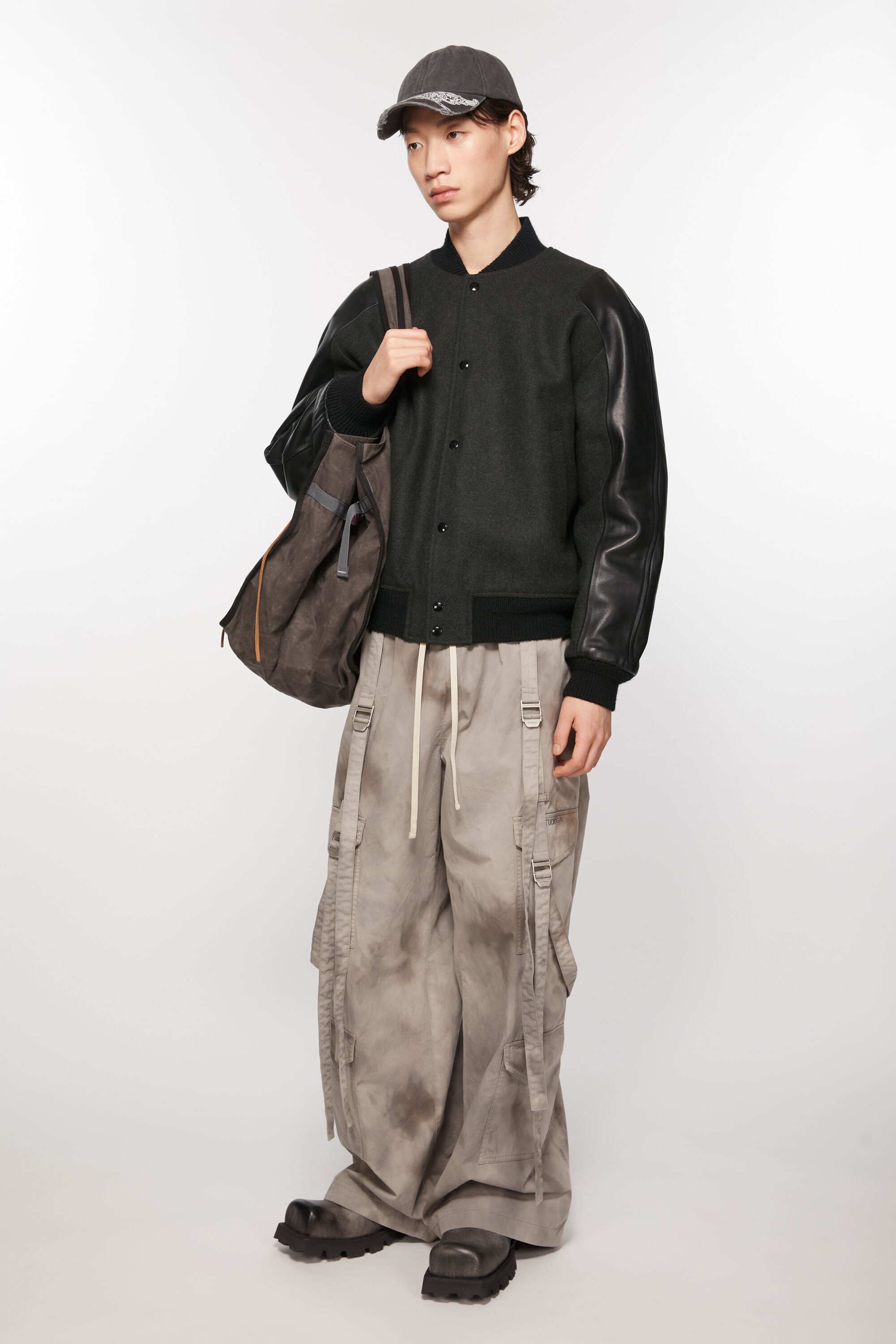 Bomber jacket - Dark grey melange - 5