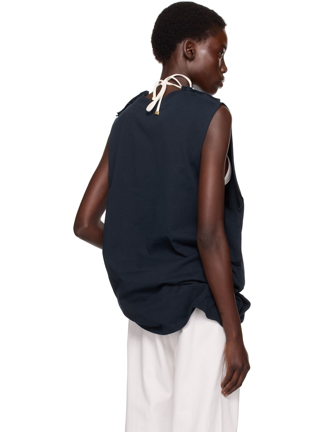 SSENSE Exclusive Navy Double Vest Tank Top - 3