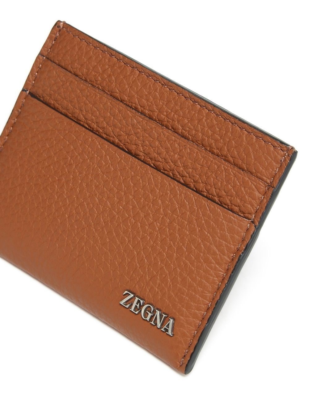 logo-plaque leather cardholder - 4