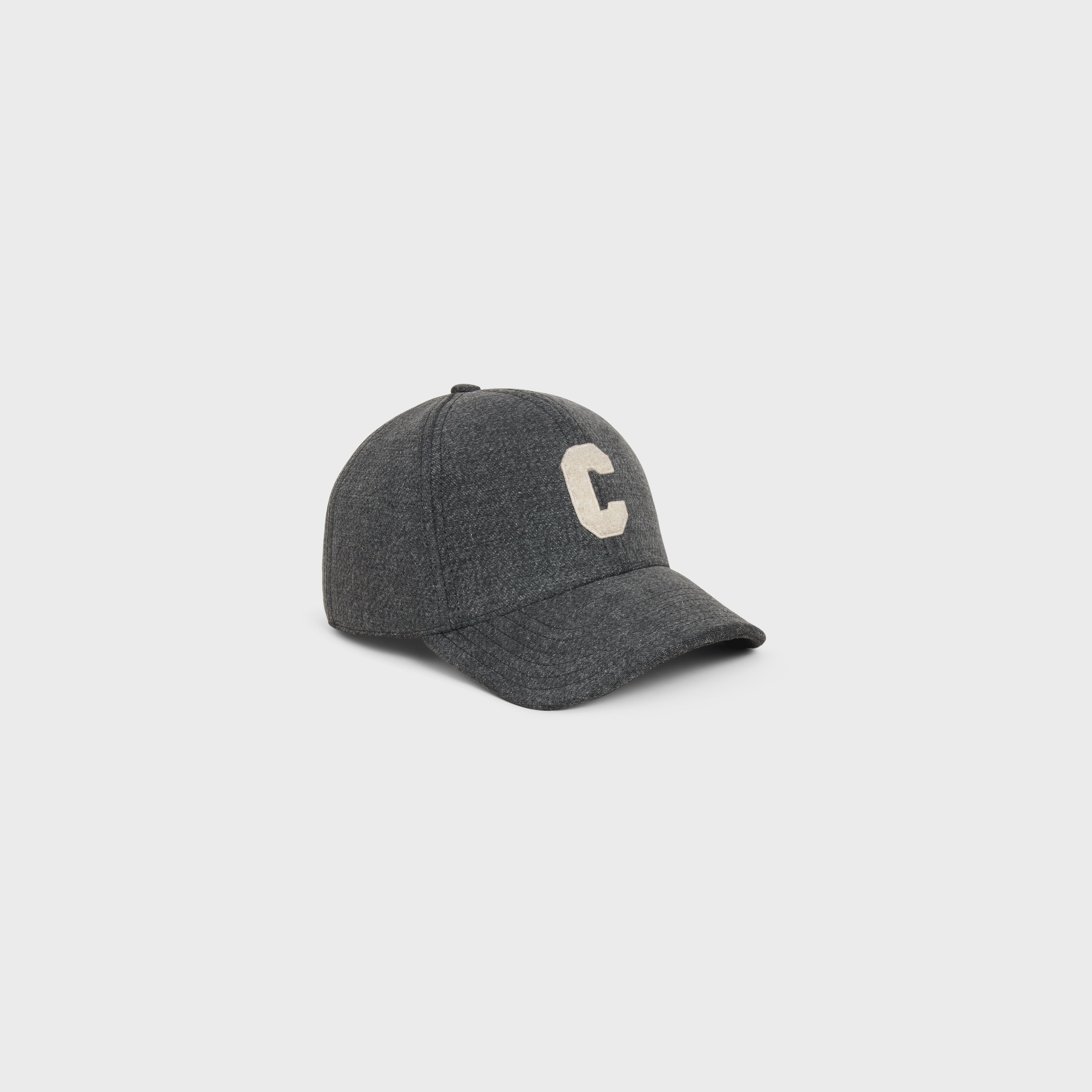 Initial cap in vintage black denim - 1