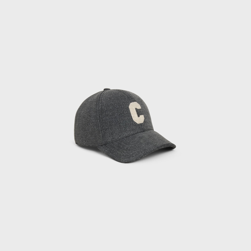 Initial cap in vintage black denim 1
