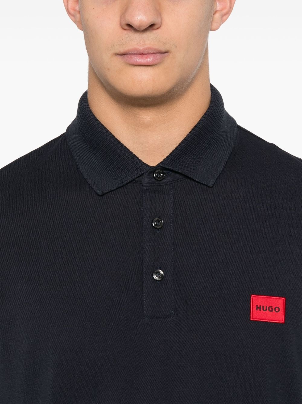 logo-patch cotton-piqué polo shirt - 4