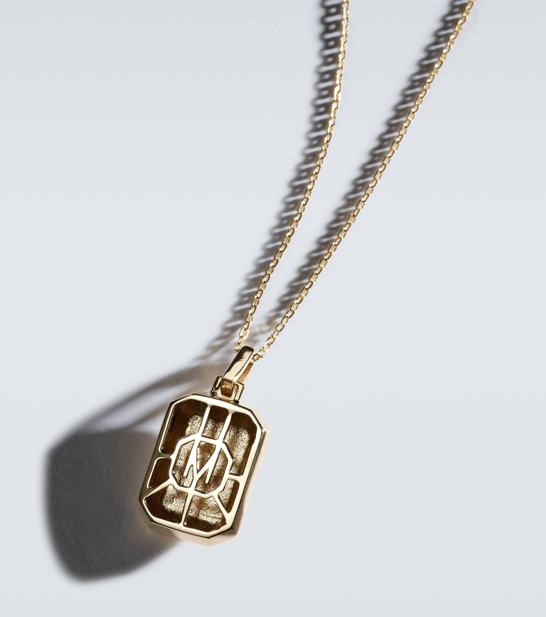 14kt gold necklace with emerald pendant - 5