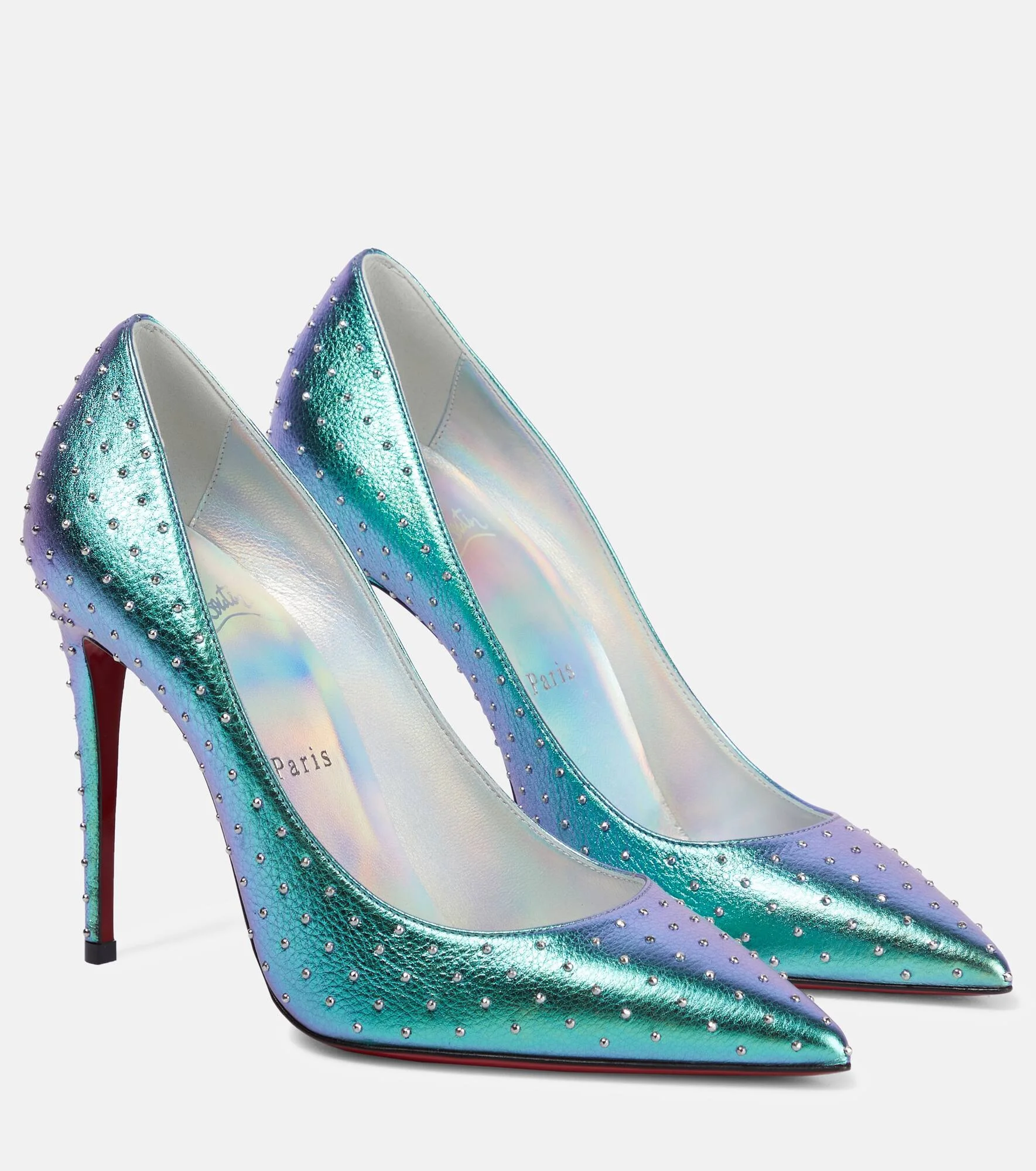 Kate 100 embellished leather pumps - 1