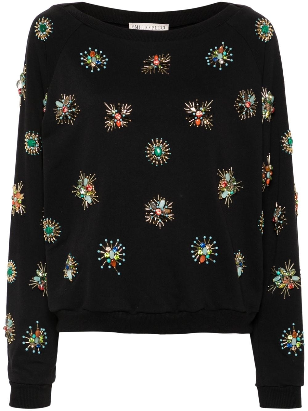 embroidered sweatshirt - 1