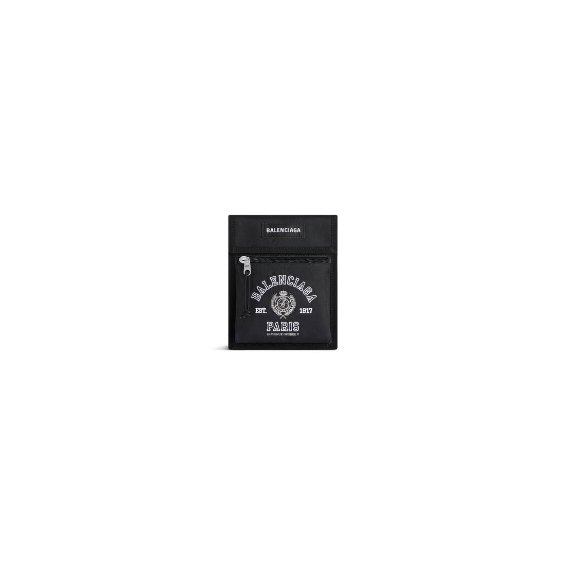 Explorer Small Pouch With Strap in Black/white - 5
