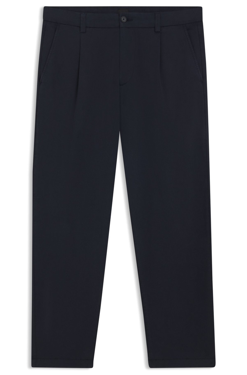 TAPERED-FIT DRAWSTRING PANTS IN STRETCH-COTTON TWILL 1