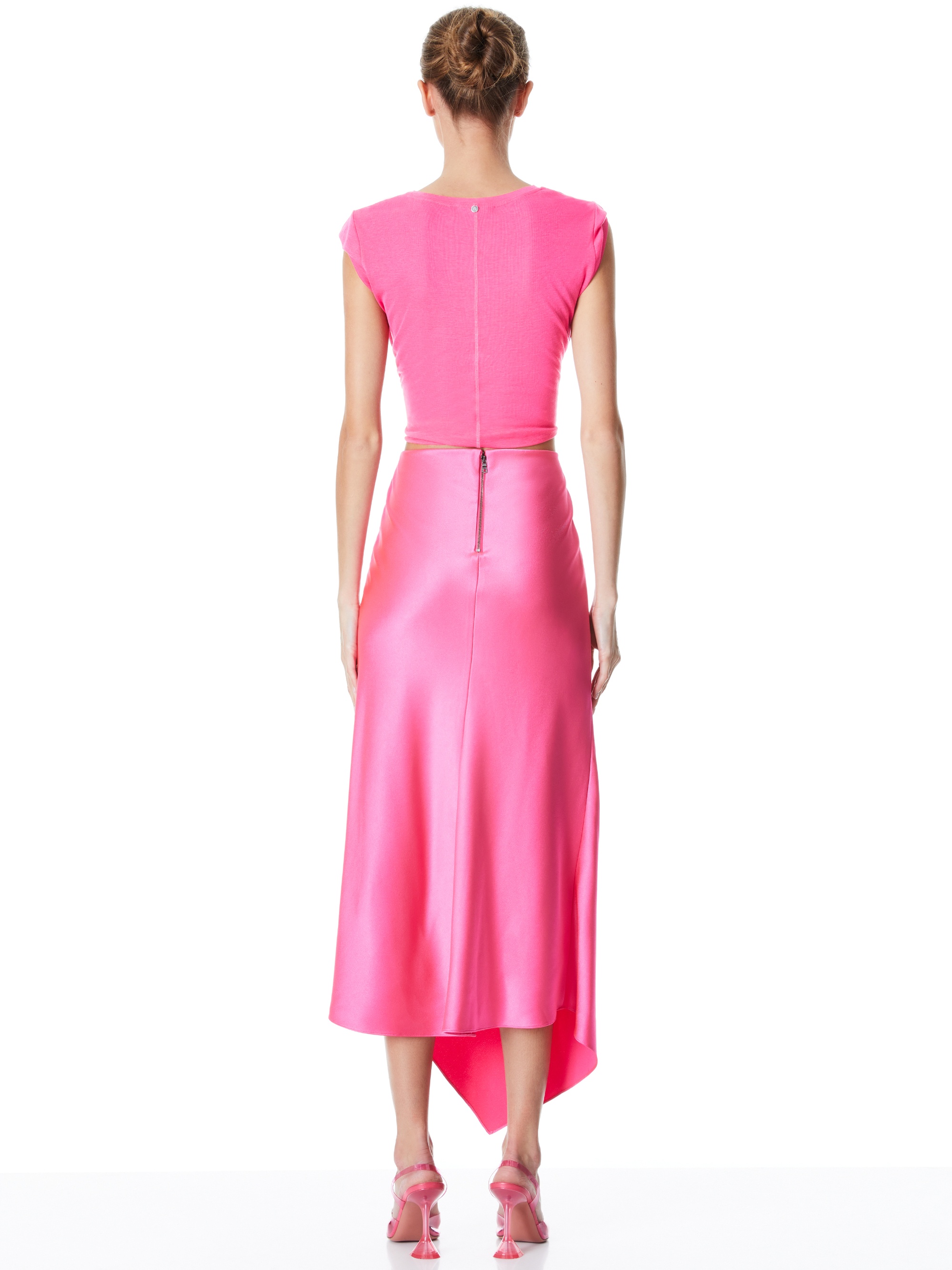 HARMONY DRAPEY ASYMMETRICAL MIDI SKIRT - 3