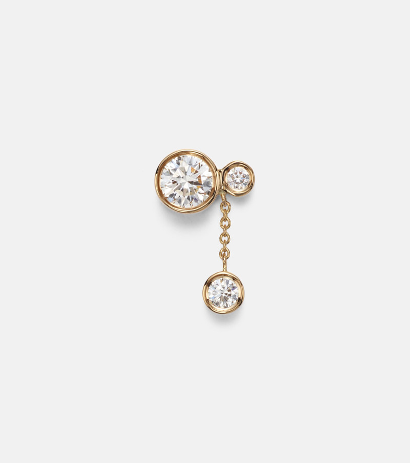 Grande Lou Diamant 18kt gold single earring with diamonds 1