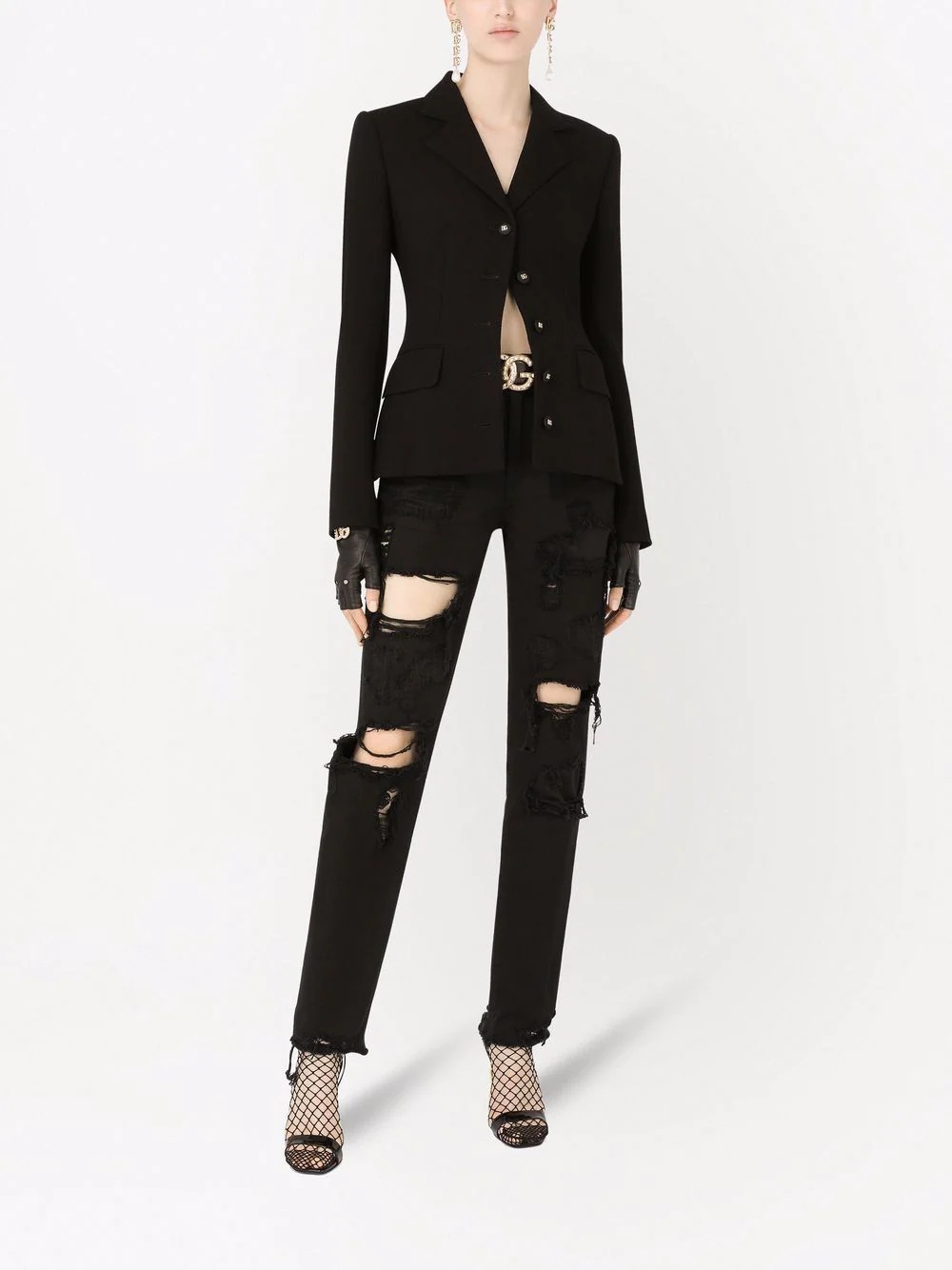 button-front blazer - 2