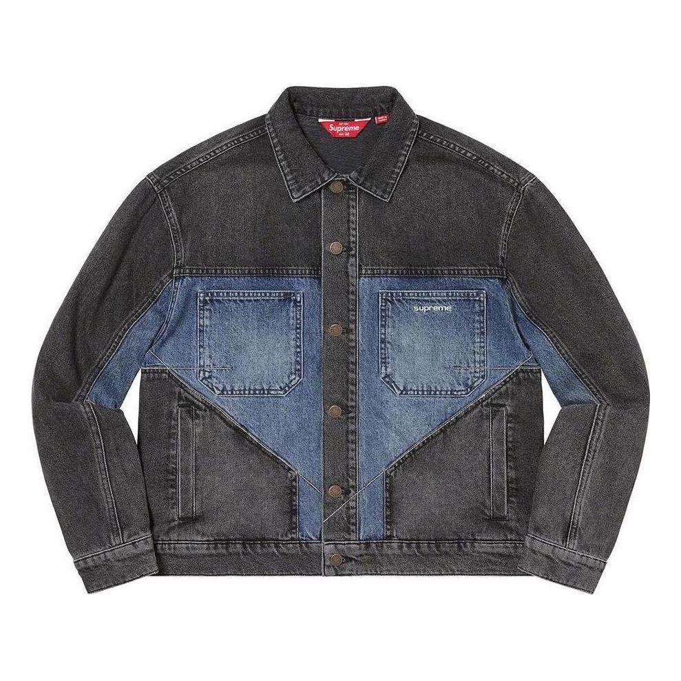 Supreme 2-Tone Paneled Denim Jacket 'Blue Teal' SUP-FW22-013 - 1