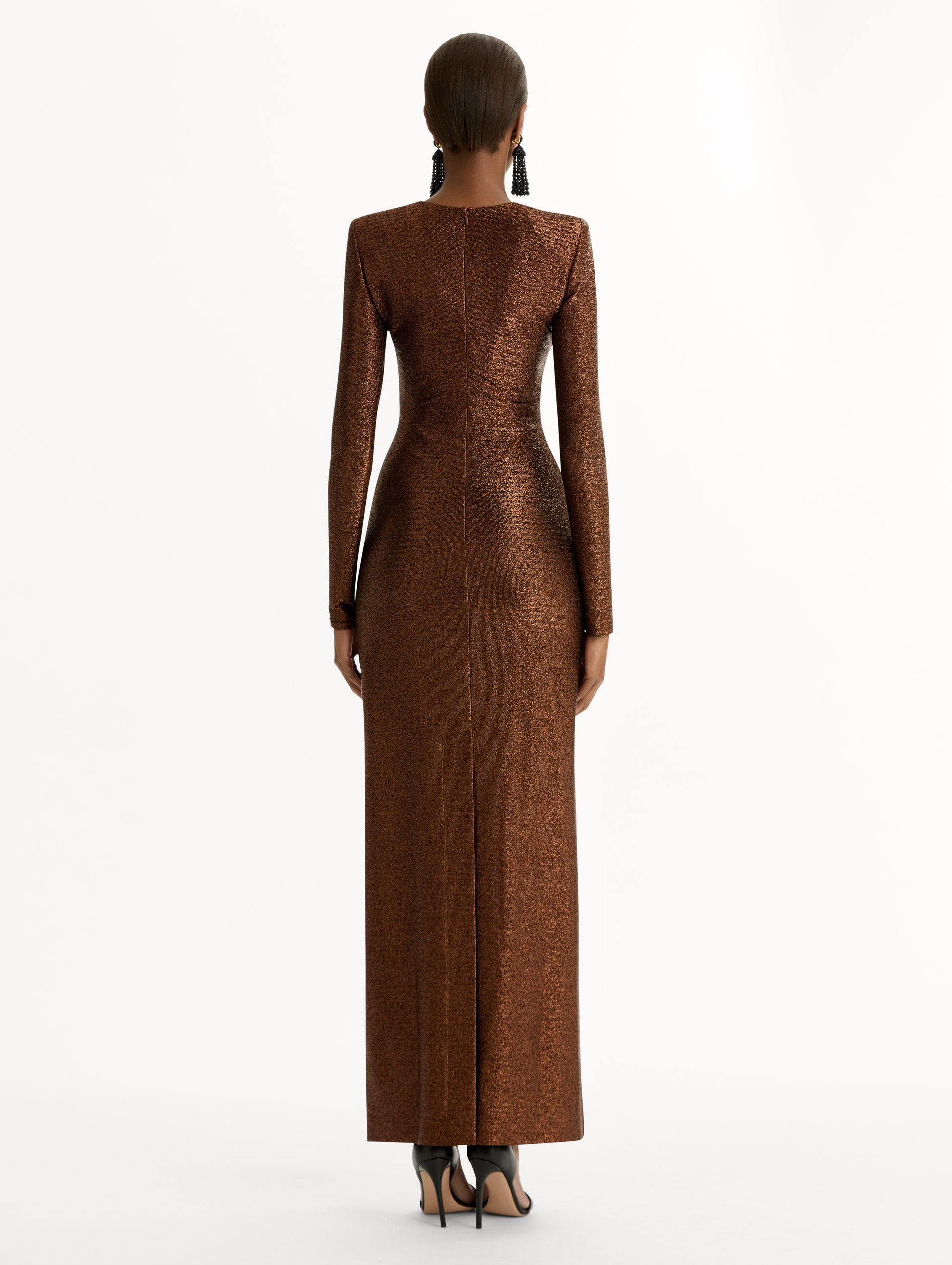 LAMÉ COLUMN GOWN - 3