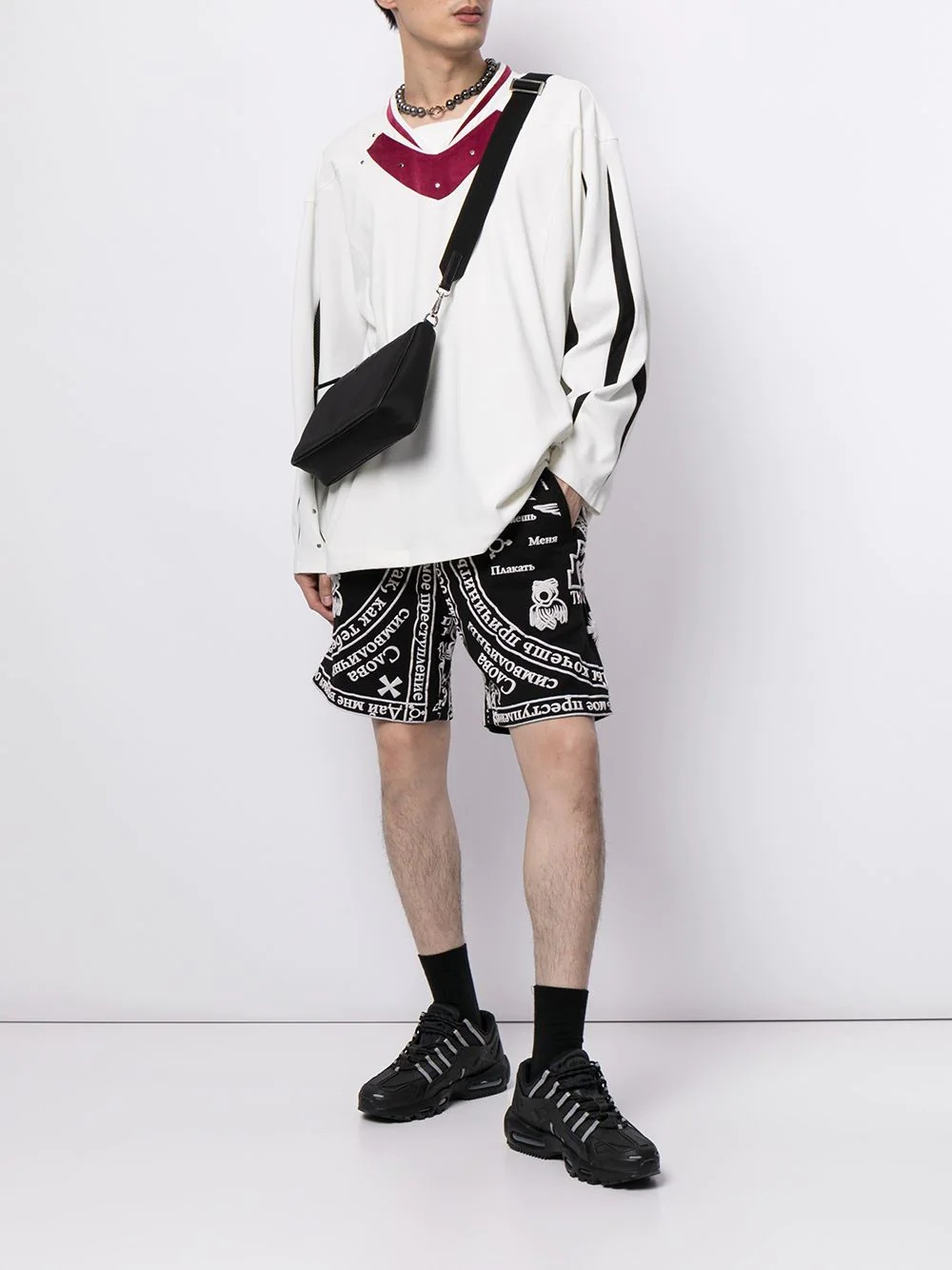 Church-print track shorts - 2