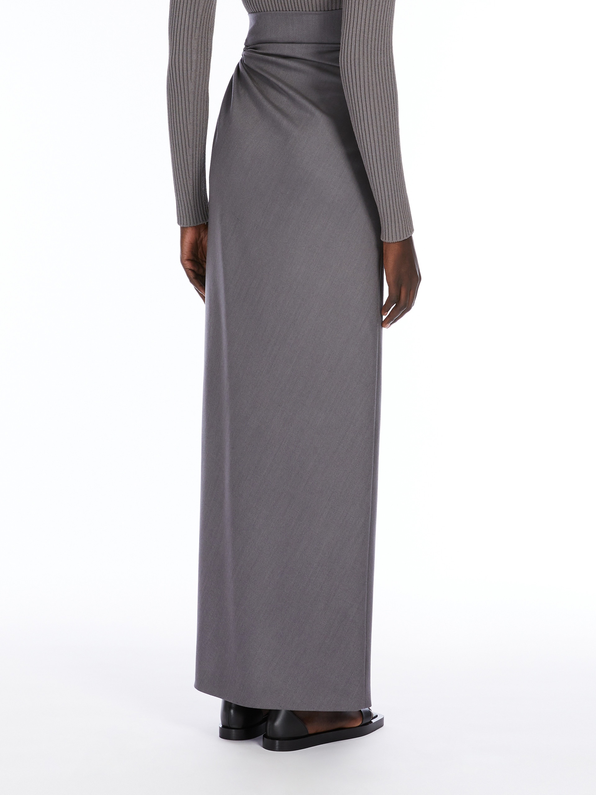 NAVONA Wool, mohair and silk slim-fitting skirt - 4