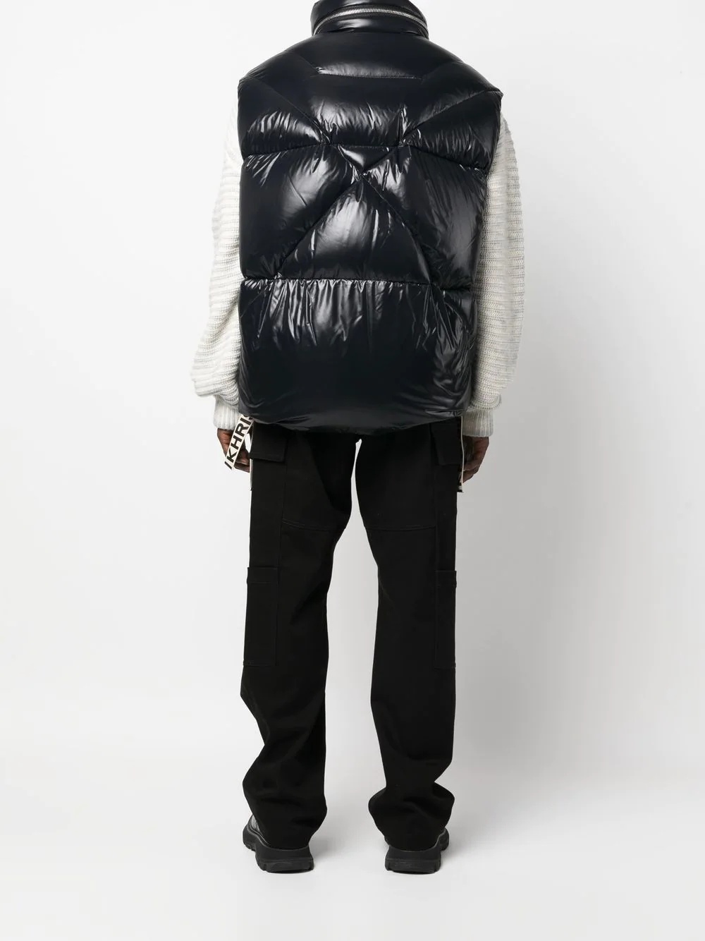 logo-drawstring down gilet - 4