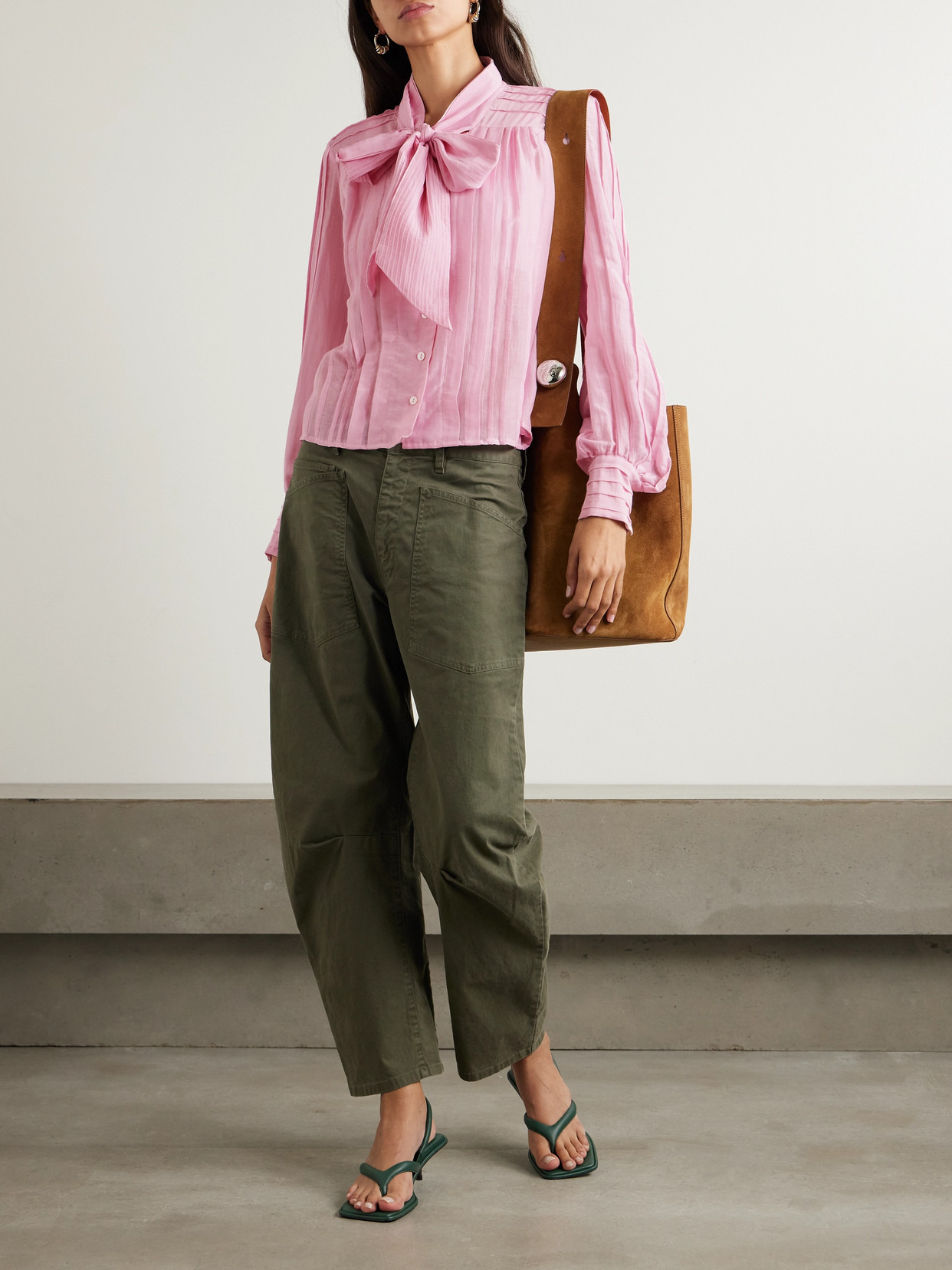 Alba Pussy-bow Pintucked Cotton And Silk-blend Voile Shirt - 2