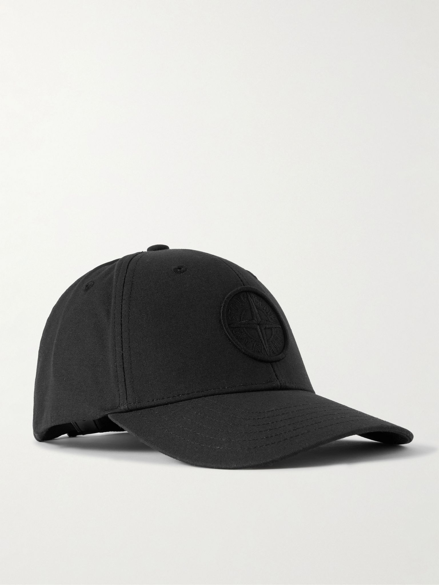 Logo-Embroidered Cotton-Canvas Baseball Cap Black - 1