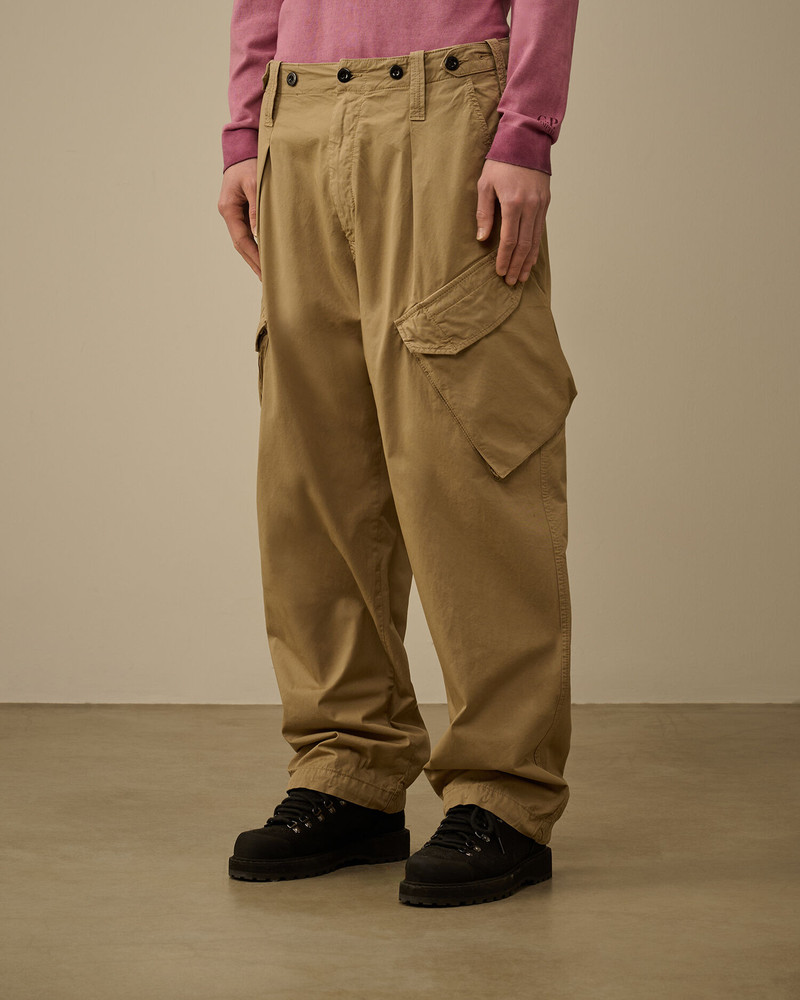 Cotton Gabardine Loose Cargo Pants 3