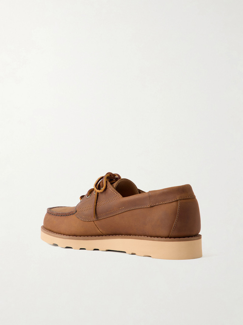 Askook Waxed-Leather Boat Shoes 4