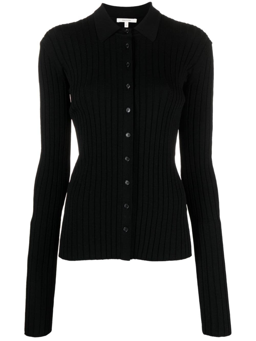 straight-point collar pleated top - 1