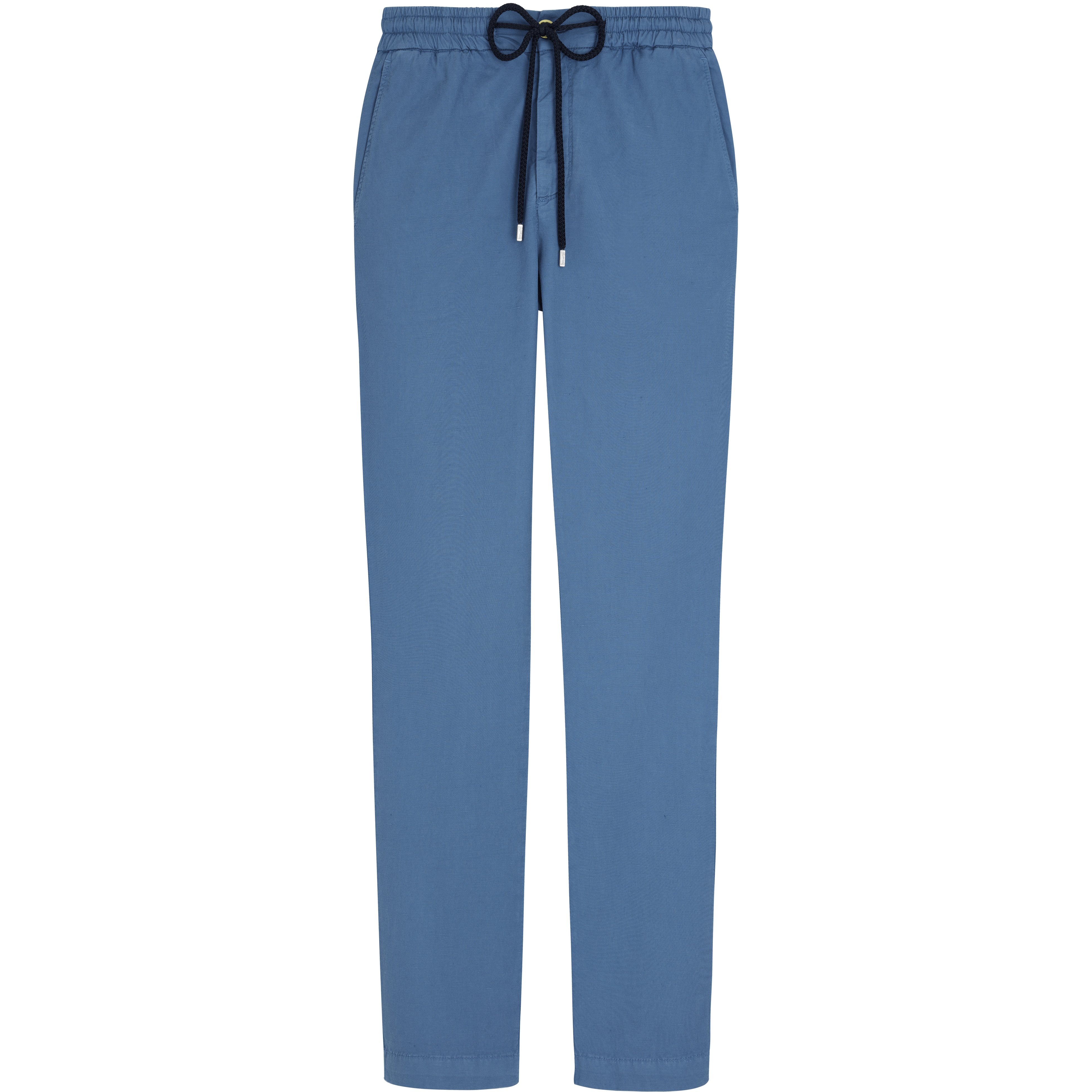 Men Cotton Linen Stretch Comfort Pants Solid - 1